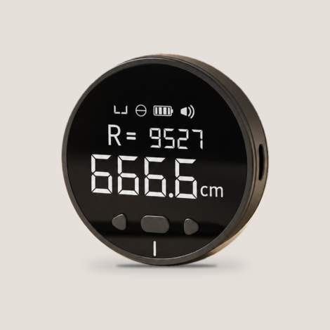 Digital tape measure UAE – mini electronic rolling ruler with LCD display showing 666.6cm reading